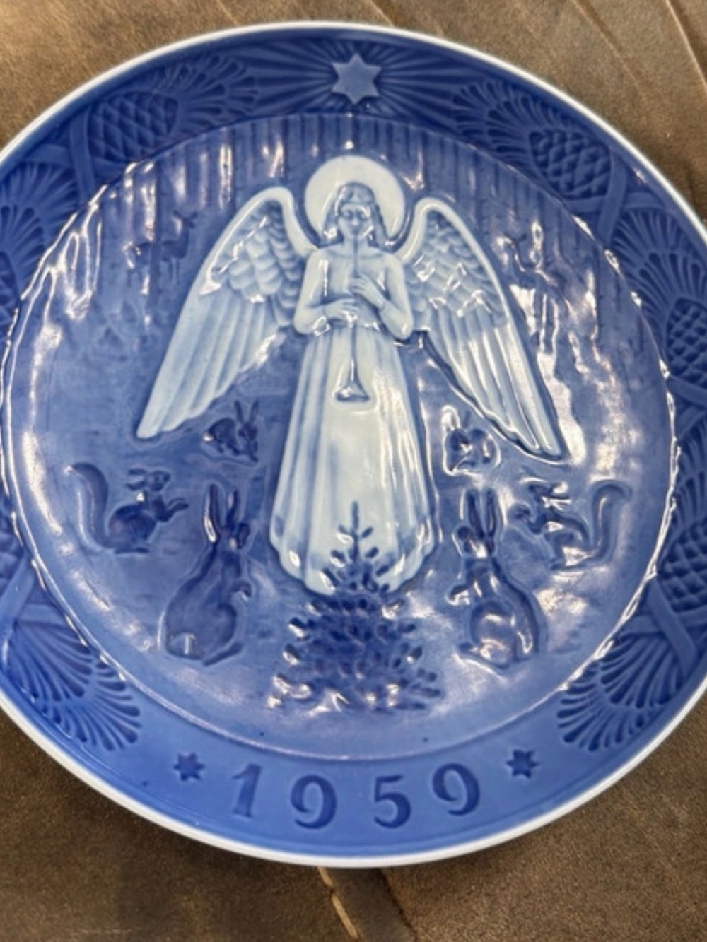 VTG 1959 Royal Copenhagen Christmas Plate - Angel First Quality